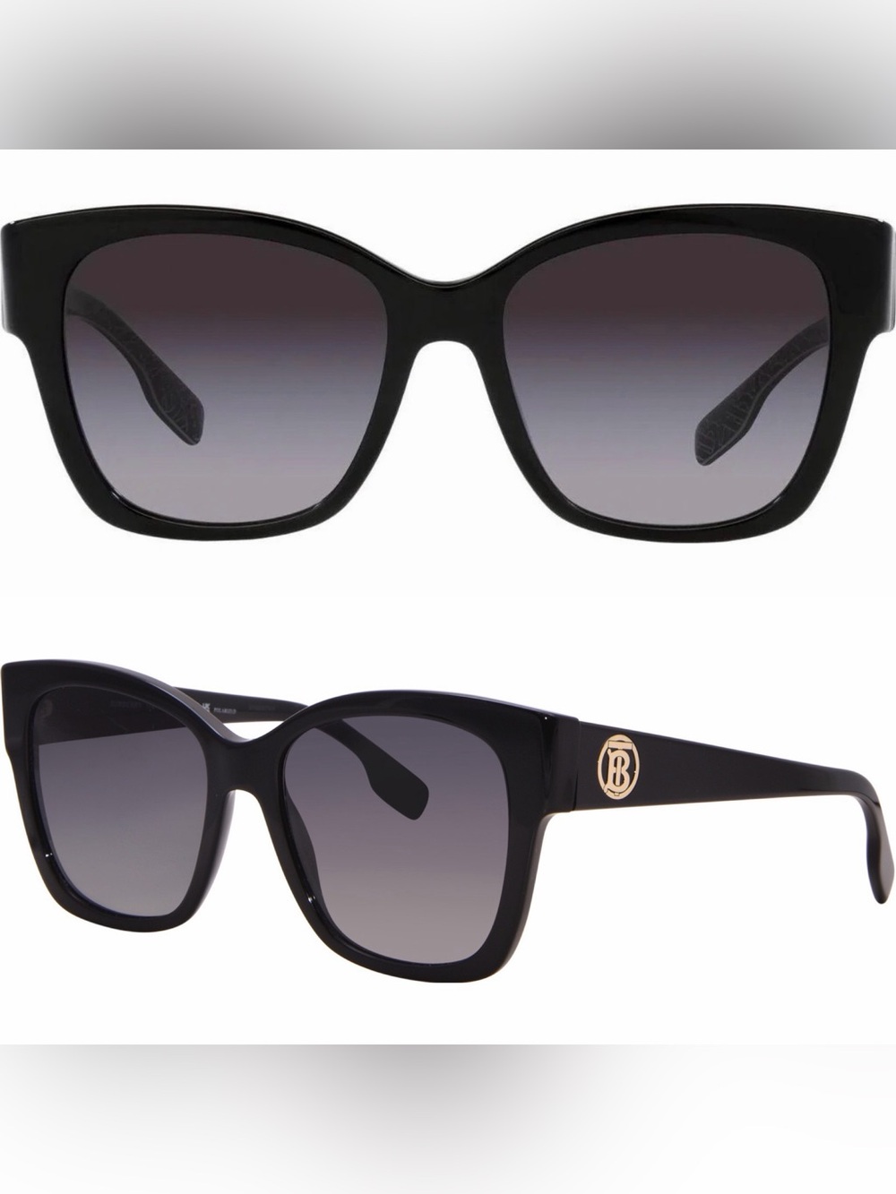 BURBERRY BE 4345 RUTH BLACK SUNGLASSES POLARIZED